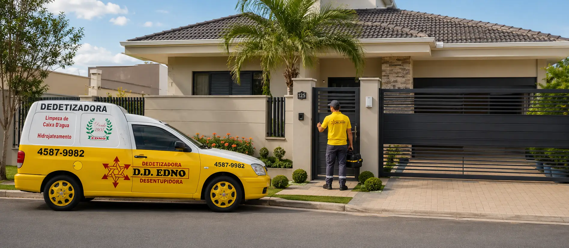 Atendimento de desentupimento da D.D. Edno em ambiente residencial
